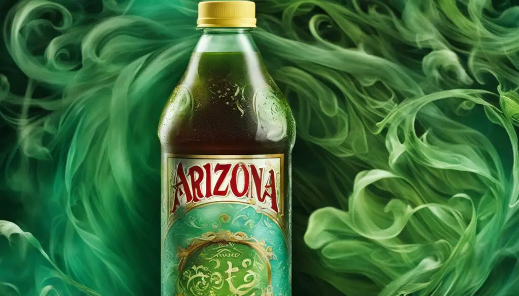 Arizona Tea bottle with a straw