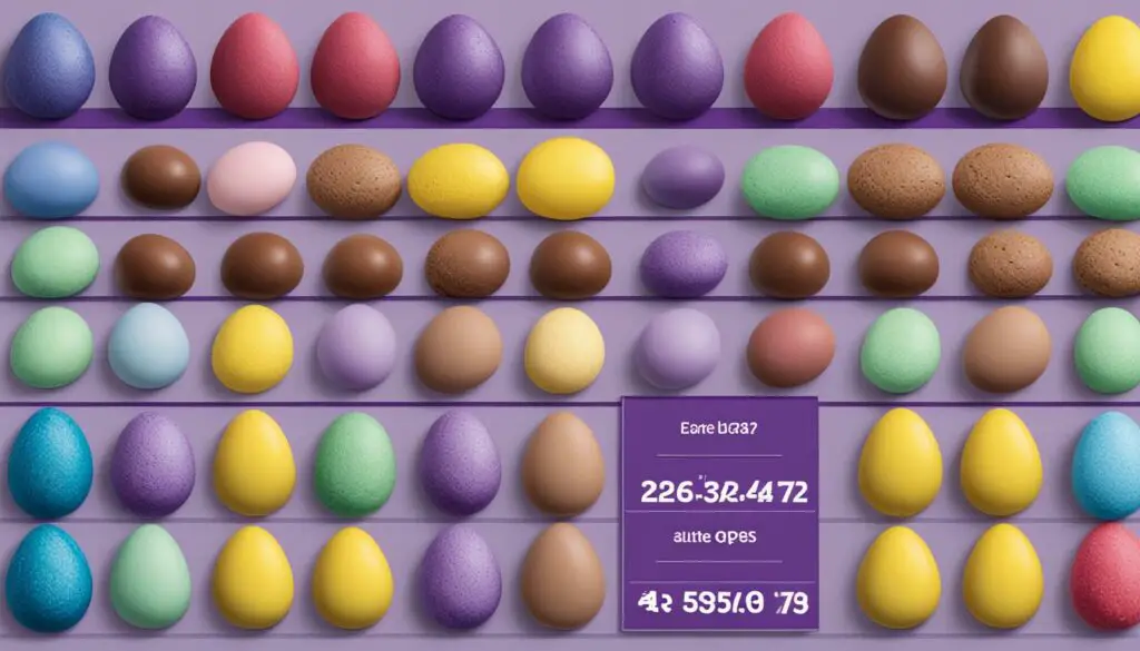 Cadbury Mini Eggs Comparison Table