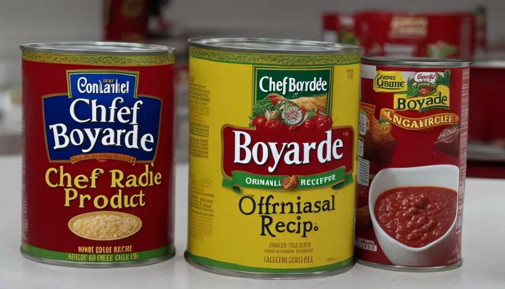 Chef Boyardee product comparison