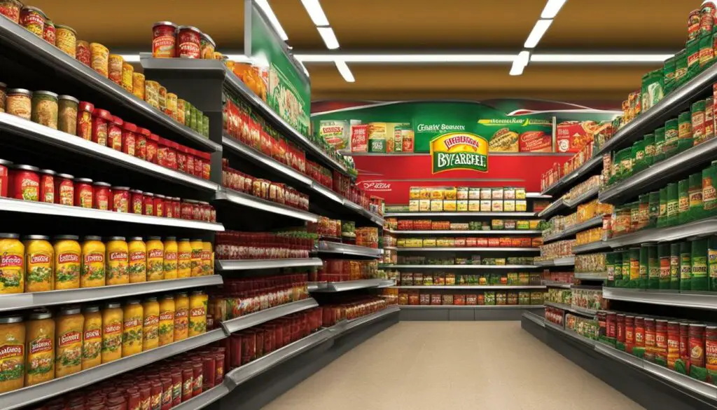 Chef Boyardee products on a shelf