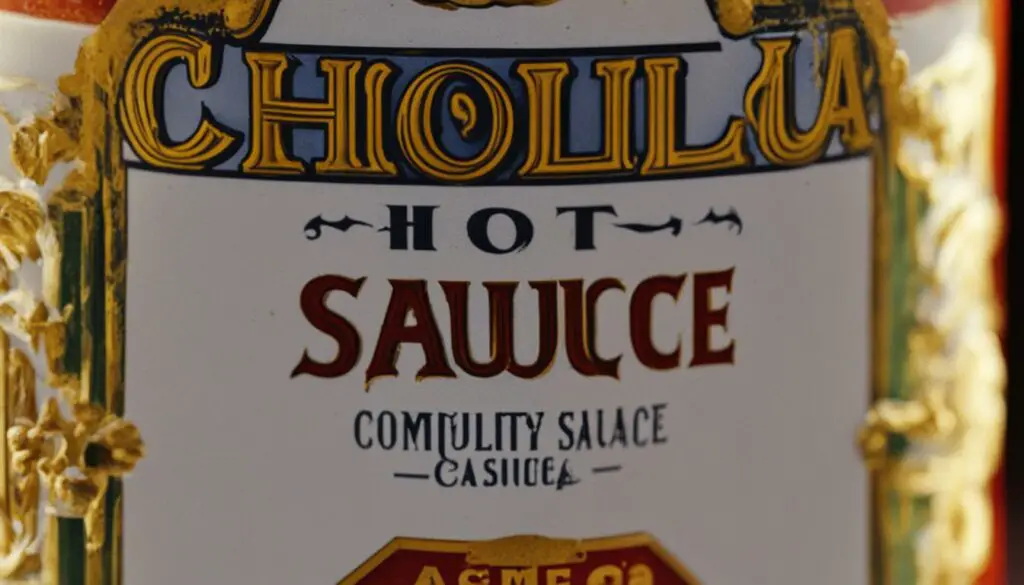 Cholula hot sauce bottle