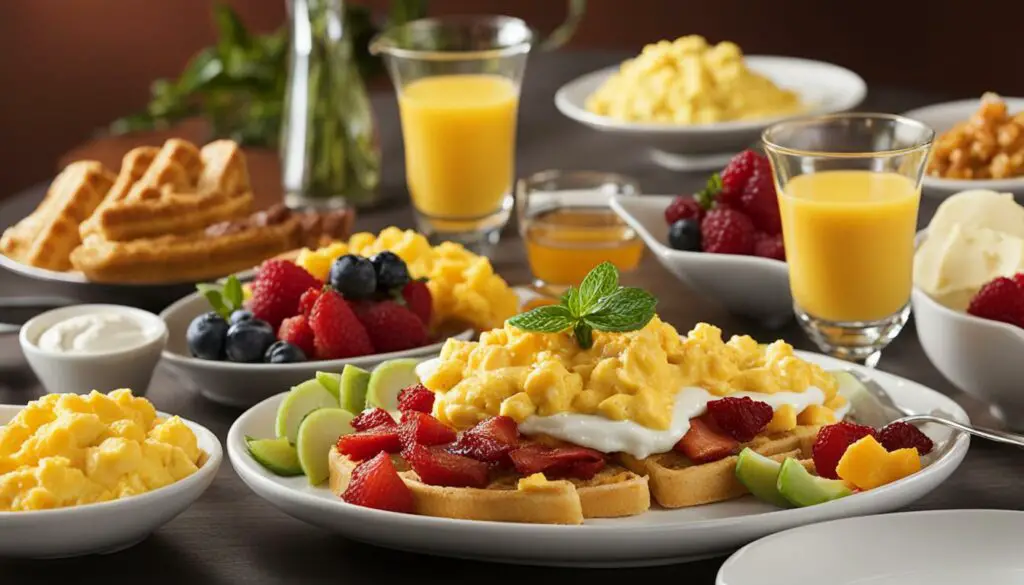 Embassy Suites breakfast menu