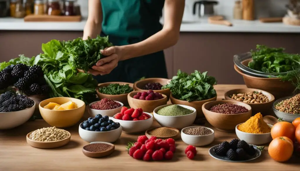 Meal prepping a superfood bowl