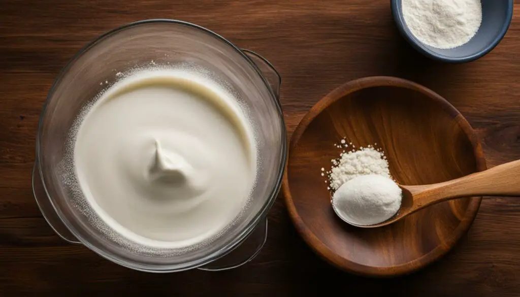 Milk and Ingredient in a Kitchen
