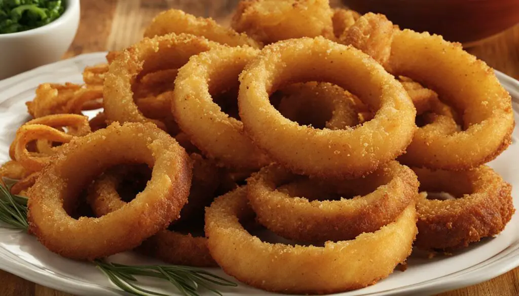 Onion rings coated with Don's Chuck Wagon mix recipe