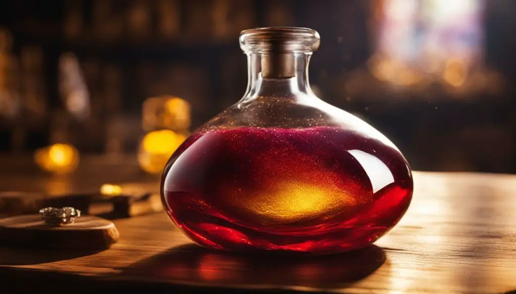 Philosopher's stone in a flask