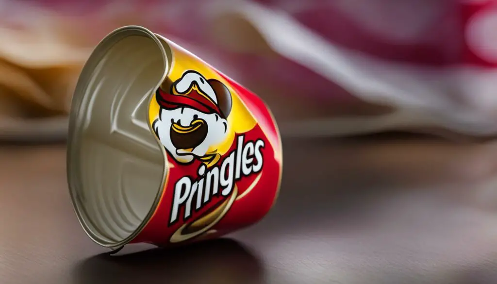 Pringles can and chips