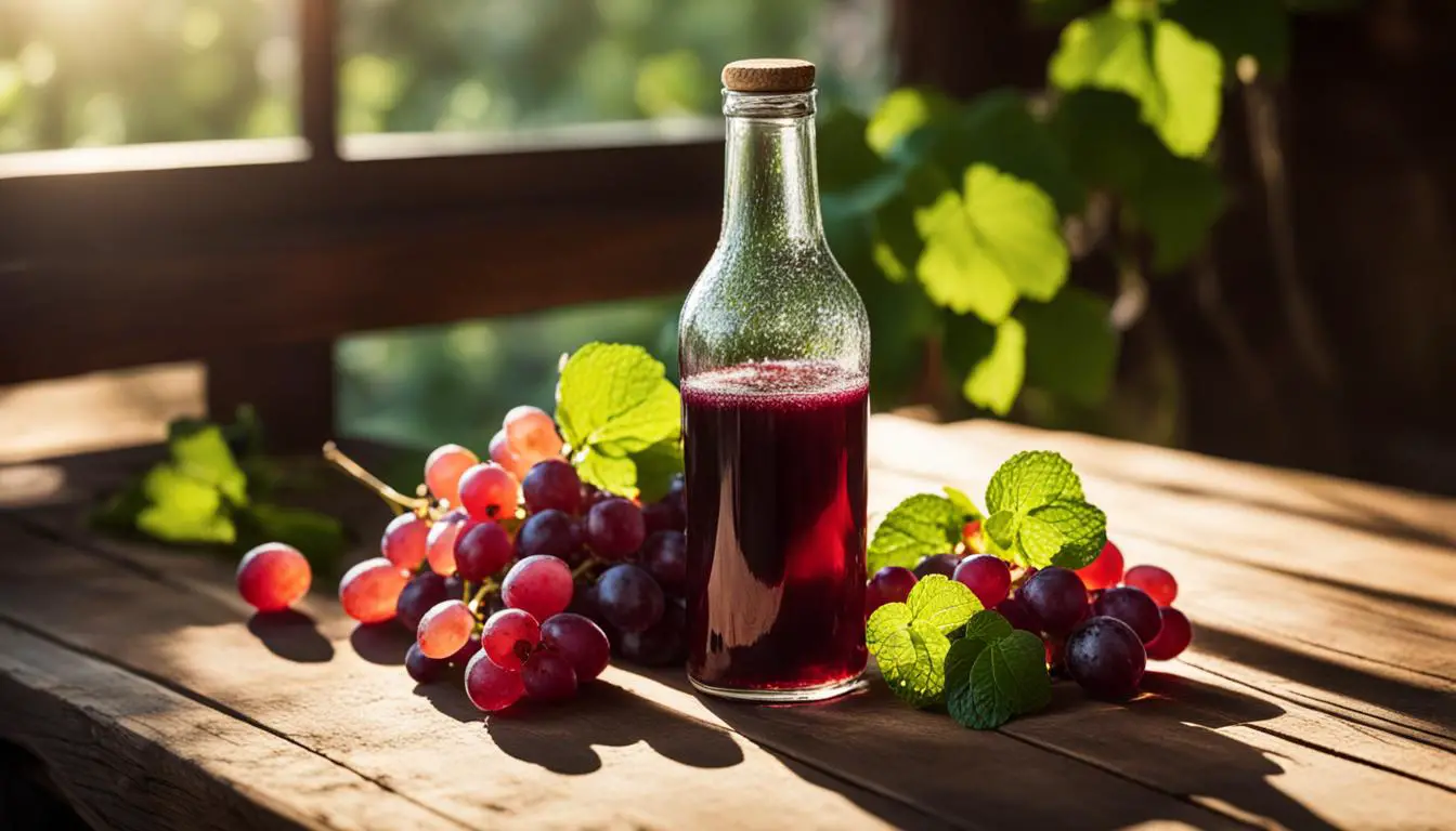 a recipe for sparkling grape juice calls for