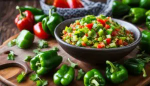 a salsa recipe uses green pepper
