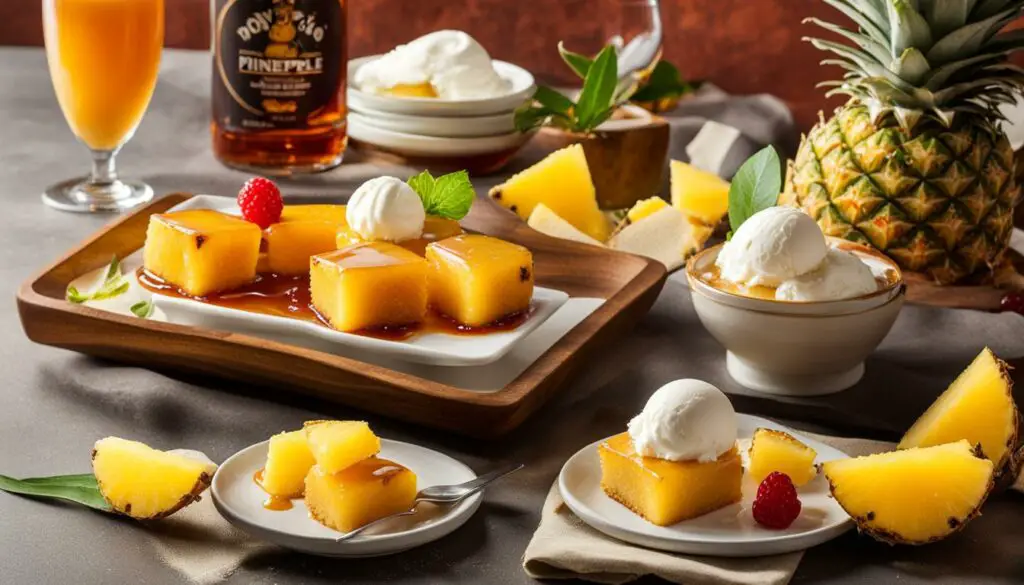 easy pineapple rum-infused desserts