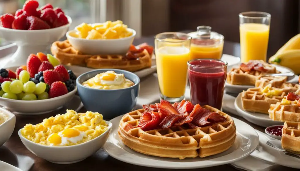 hampton inn breakfast menu