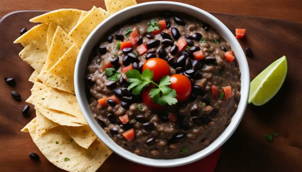homemade black bean dip
