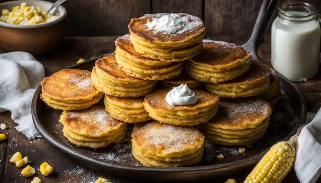 homemade corn cakes on a plate