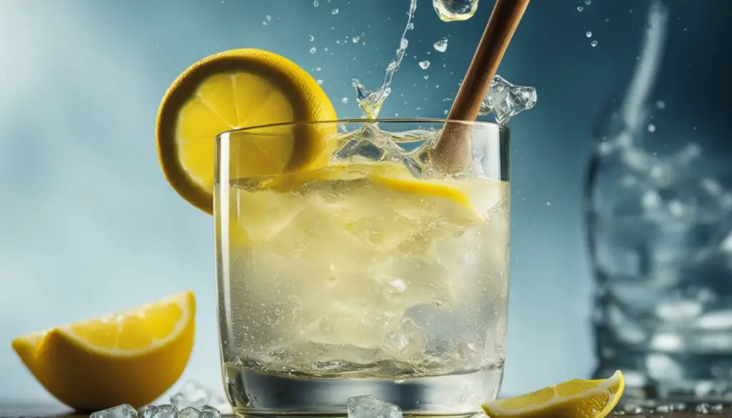 lemonade being stirred
