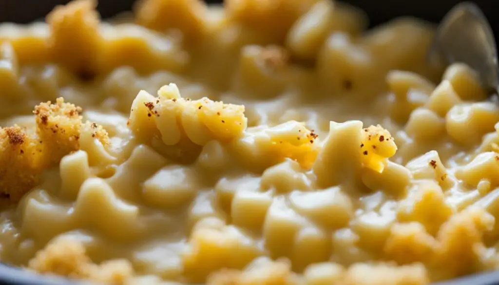 macaroni and cheese with breadcrumbs topping