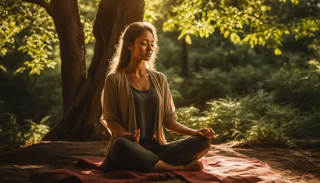 meditating woman for spiritual well-being