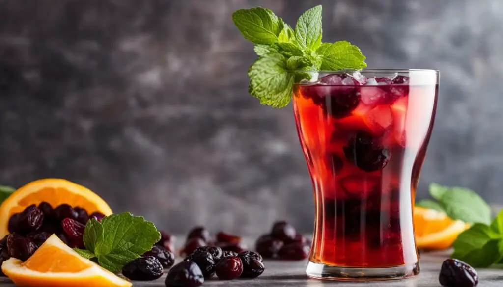 raisin-infused cocktail