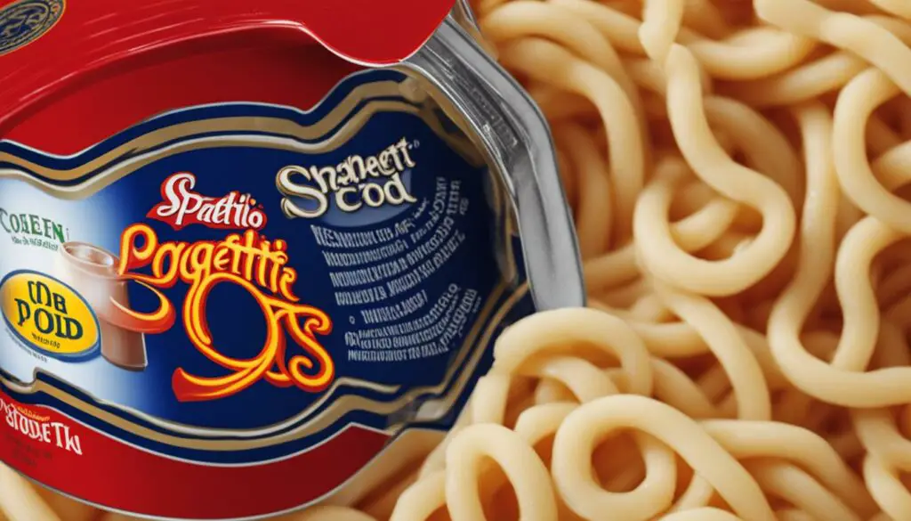 spaghettios in a can