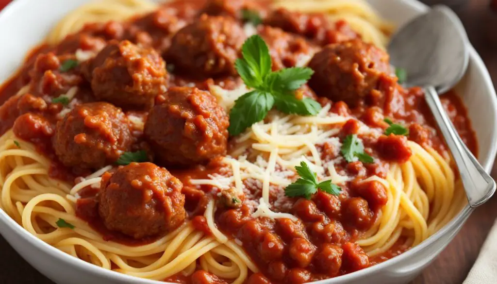 spaghettios with meatballs