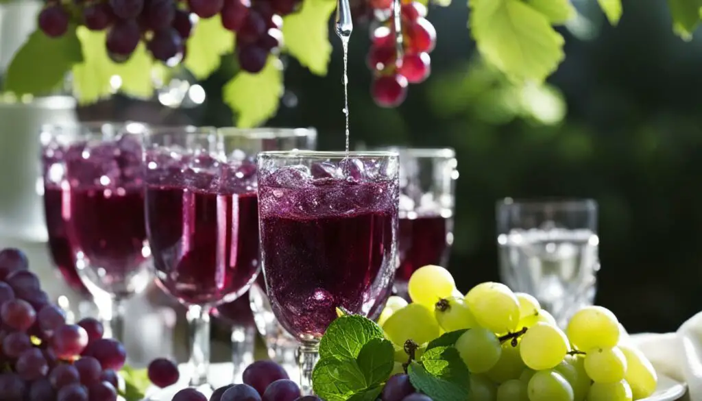 sparkling grape juice mocktail recipe