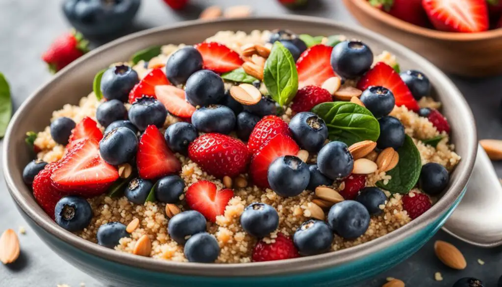 superfood bowl with berries and nuts