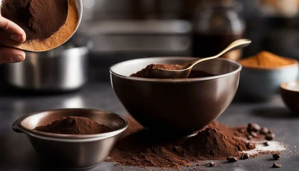 Adding espresso powder to chocolate cake