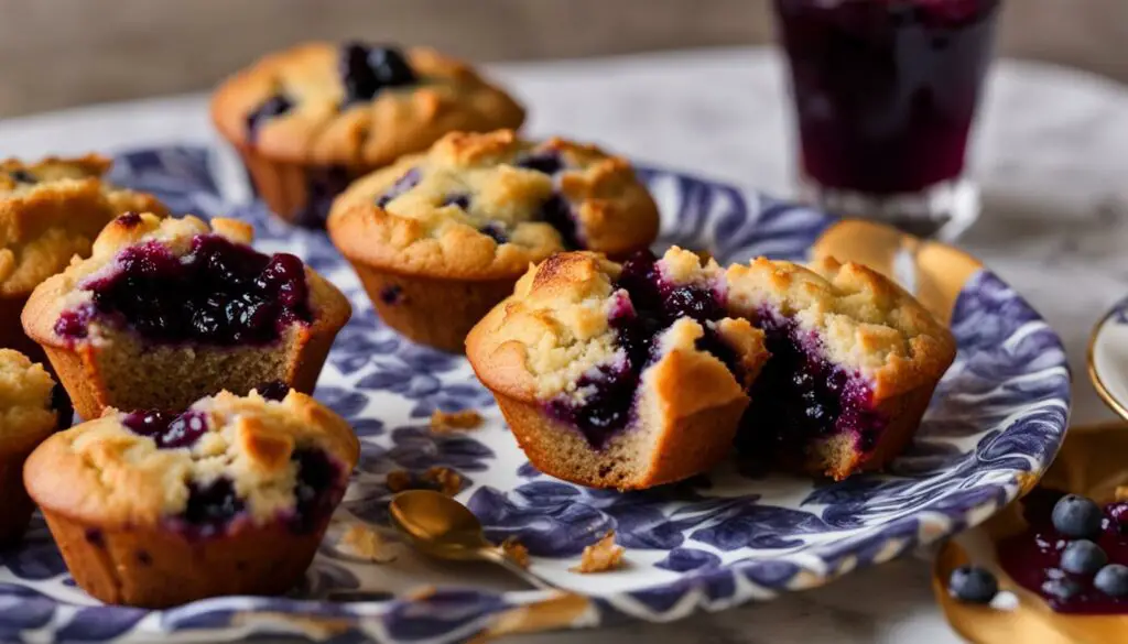 blueberry muffins with jam