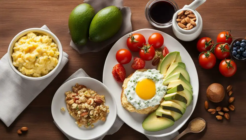 breakfast options with donuts