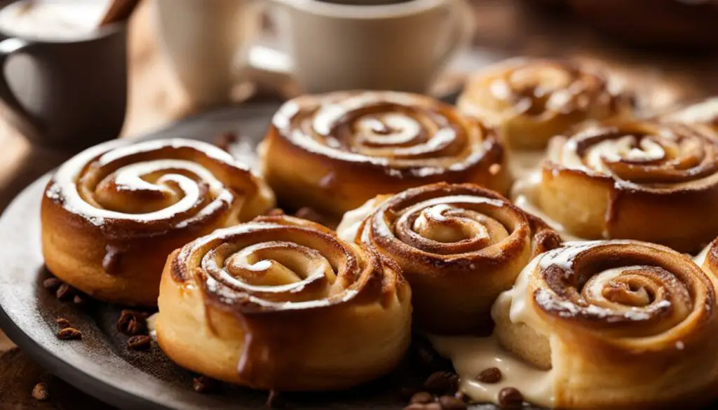 cinnamon rolls and coffee