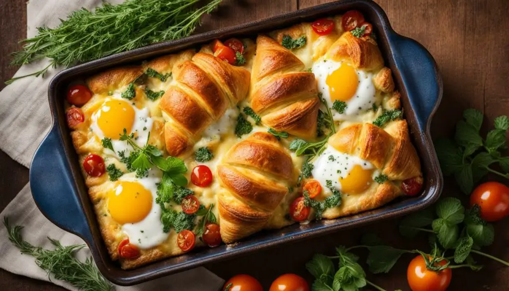 croissant and egg casserole