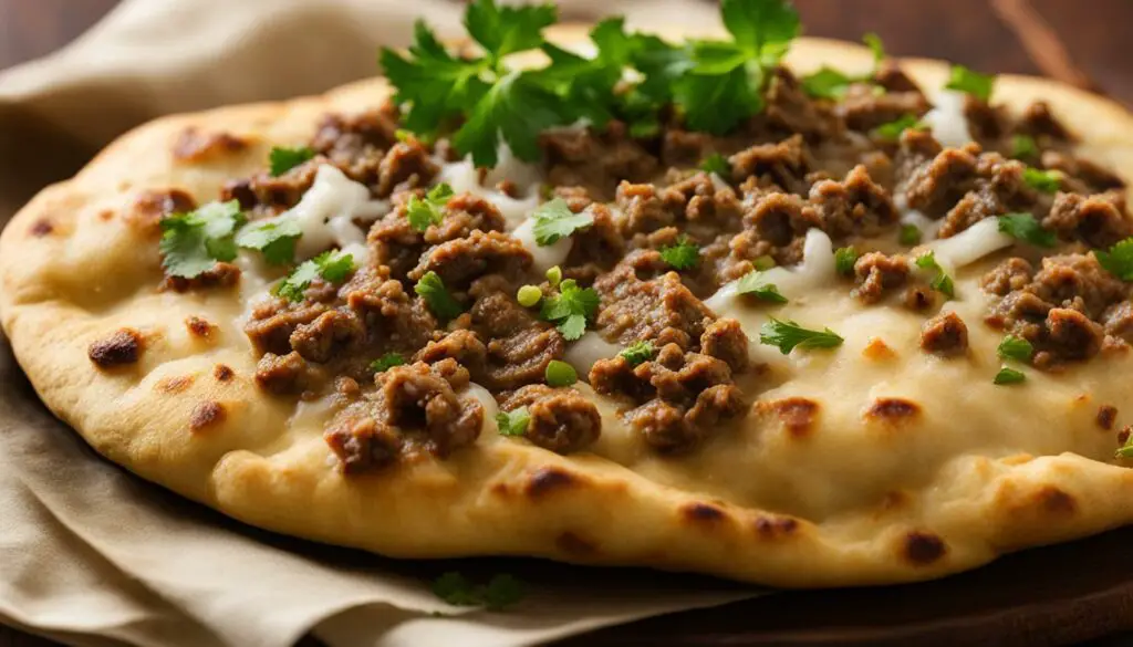 minced beef naan breads