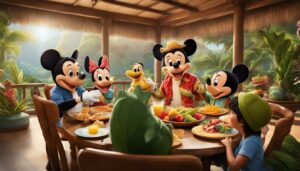 what characters are at ohana breakfast