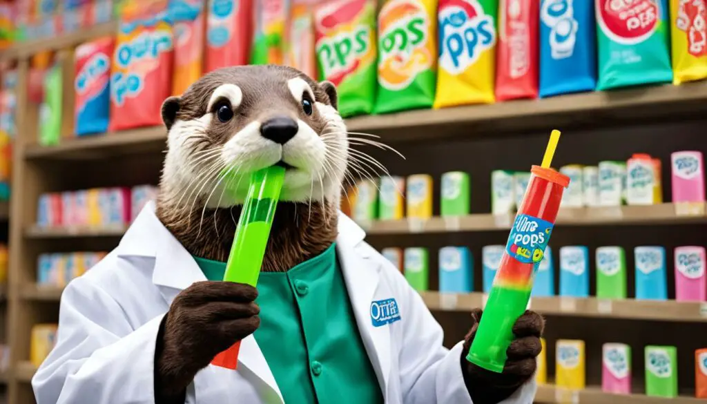 Otter Pops Sir Isaac Lime mascot
