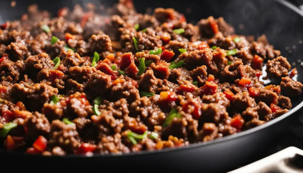 ground beef browning