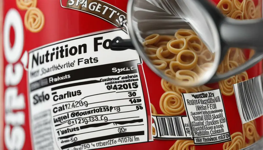 spaghettios nutrition facts 2013