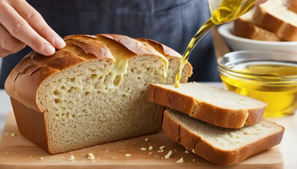 substitute butter with oil in bread recipe