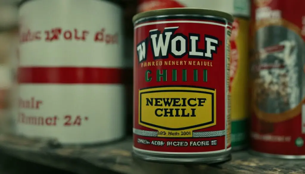wolf brand chili packaging and storage