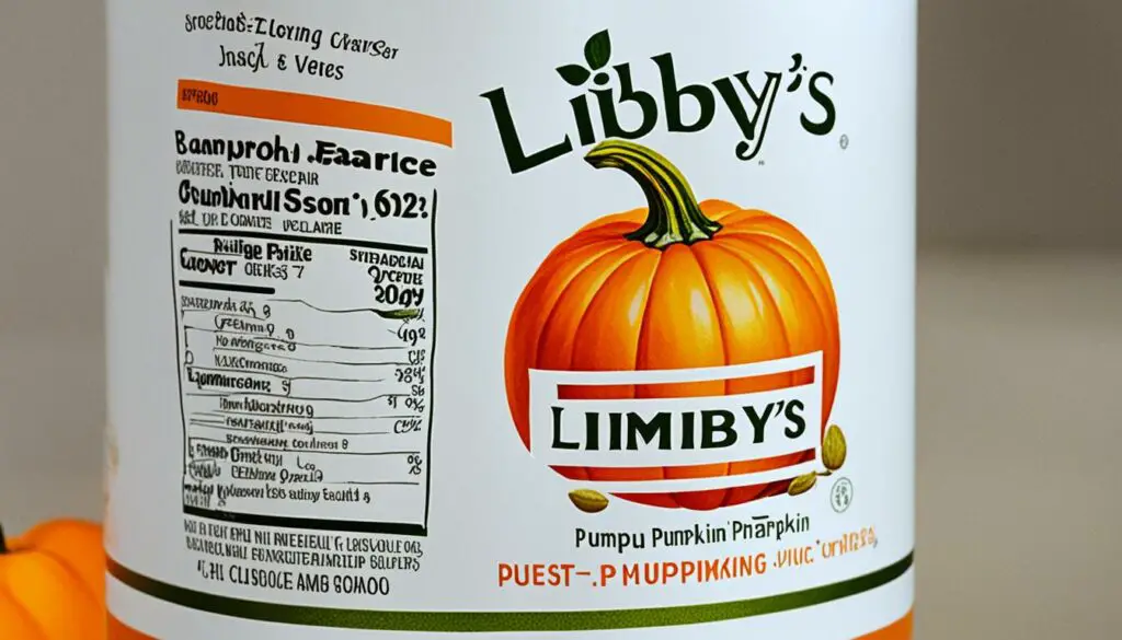Libby's pumpkin puree can