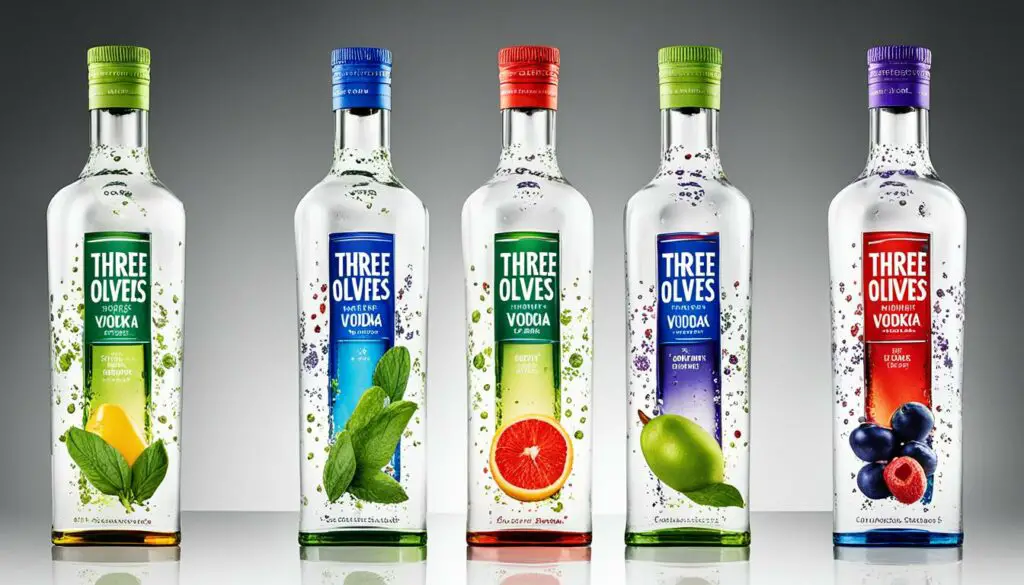 Three Olives Vodka Bottle