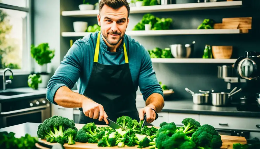 cooking with broccoli leaves