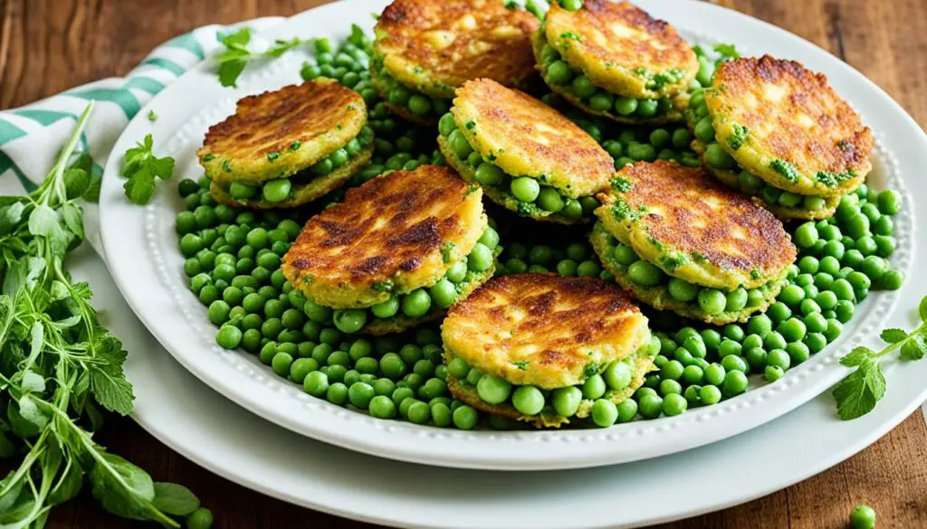fritters with green peas