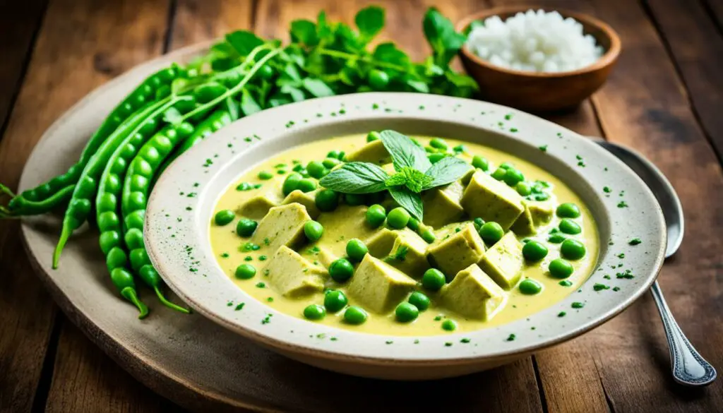 minty pea curry recipe