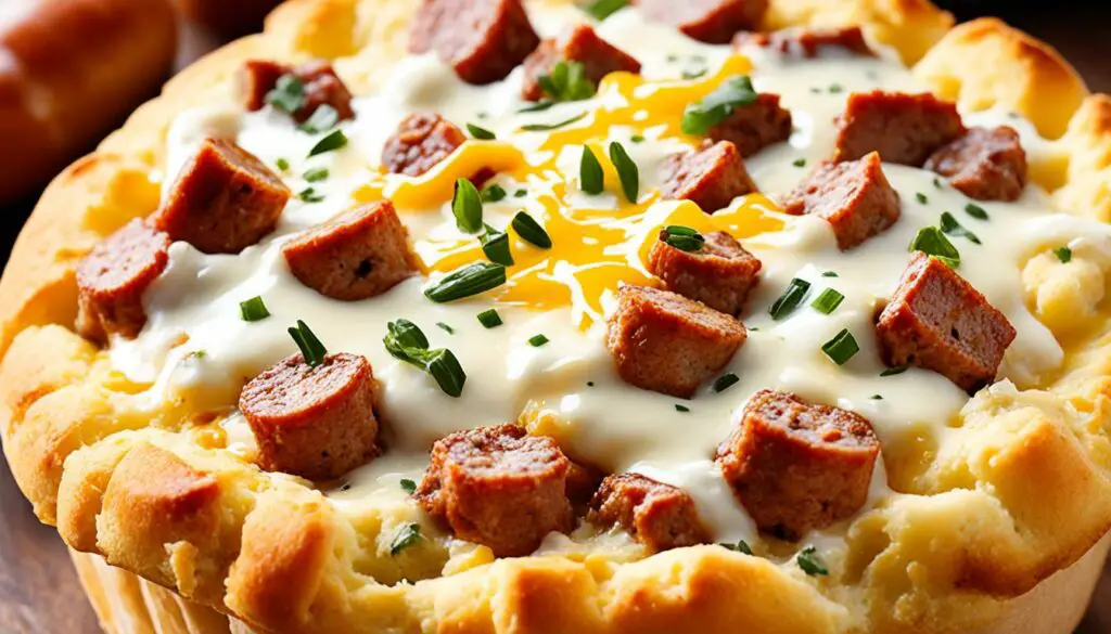 savory sausage biscuit cups