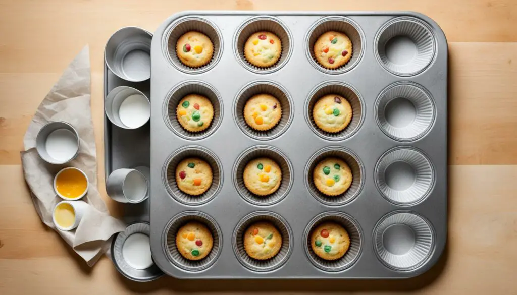 baking muffins in an 8x8 pan