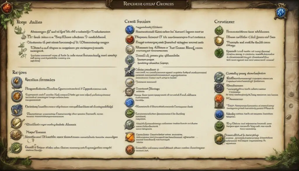 eso recipe levels