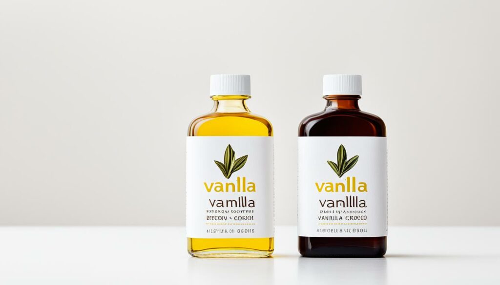 store-bought vanilla extract and imitation vanilla