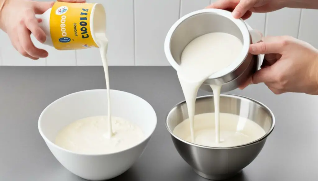 substitute heavy cream with heavy cream and water